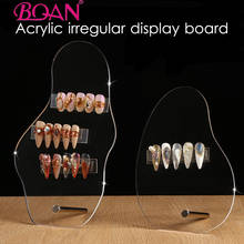 BQAN-tablero de exhibición Irregular de uñas postizas de acrílico transparente, soporte de estante desmontable, tarjeta de Color, accesorios para fotos, estante de exhibición 2024 - compra barato