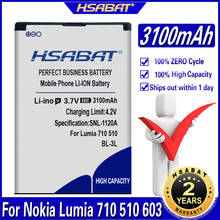 Аккумулятор HSABAT 3100 мАч для Nokia Lumia 710 510 603 610C 900 303 603 610 3030 505 2024 - купить недорого