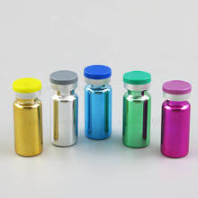 30pcs/lot 10ml UV Blue Gold Silver Green Injection Glass Vial & Flip Off Cap 1/3oz Glass Bottle Medicine e Liquid  Containers 2024 - buy cheap