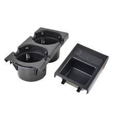 Black Car Dual Hole Front Centre Console Storage Tray Coin Box + Cup Holder for BMW E46 3SERIES 325 320I 328I 99-06 51168217957 2024 - buy cheap