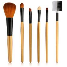 6Pcs Eye Makeup Brushes Set Foundation Powder Eyeshadow Contour Concealer Blush Make Up Tool Kit 2024 - buy cheap