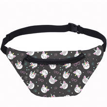 VEEVANV Kawaii Cartoon Cat Waist Bags Waterproof Running Sling Belt Bag Bum Hip Belly Bag Girl Fanny Packs For Women Fashionable 2024 - buy cheap