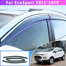 Awnings Weather Shield Window Visor Deflector Guard For Ford EcoSport 2013-2019 Car Styling Auto Accessories Sun Rain Visor 2024 - buy cheap