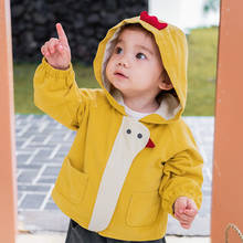 Spring Autumn Baby Girls Jackets Kids Outerwear Hoodied Coats Children Clothing Trench yellow 0-5Y 2024 - buy cheap