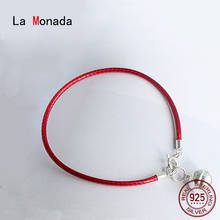 La Monada Silver 925 Bell Charm Red Rope Bracelets Women Red Thread For Hand Line String 925 Sterling Silver Bracelets For Women 2024 - buy cheap