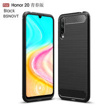 For Huawei Honor 20 Lite Case Soft Silicone Carbon Fiber 6.3 inch Anti-knock Phone Case For Honor 20 Lite Youth Edition Cover 2024 - buy cheap