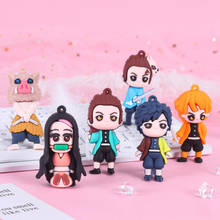 1Pc Lovely Anime Demon Slayer Tanjirou Pendant Keychain Accessories Doll Nezuko Hashibira Inosuke Action Figure Toys Kids Gift 2024 - buy cheap
