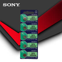 Батарейка для часов Sony 100% оригинальная 371 SR920SW 920 1,55 в, 5 шт., батарейка для часов SR920SW 371, сделано в Японии 2024 - купить недорого