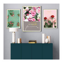 Nordic Ins Modern Aesthetic Rose Flower Home Decoration Painting Living Room Bedroom Canvas Wall Art Oil Painting Paris 2024 - buy cheap