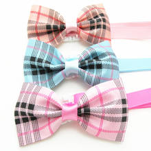 50PC/Lot Fashion Plaid Pet Dog Bow Ties Dog Accessories Adjustable Small Dog Bowties Collar Pet Supplies 2024 - buy cheap