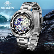 ADDIES 1970 Abalone Dive Watch Full Luminous Kanagawa Surfing Dial NH35 Automatic Mechanical Men Watch Sapphire 200M Diver Watch 2024 - buy cheap