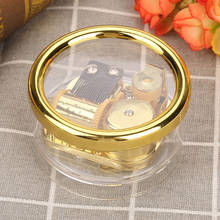 Round Transparent Music Box Wind-up Music Boxes Clockwork DIY Play Kids Toys Set Acrylic Mechanical Musical Box High Quality 2024 - buy cheap