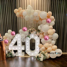 100Pcs Birthday Party Decorations Balloon Garland Arch White Peach Ballon For Adult 40St Anniversary Baby Shower Party Decor 2024 - buy cheap