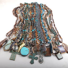 Conjunto de collar de colores variados para mujer, joyería de moda hecha a mano, venta al por mayor, 20 Uds. 2024 - compra barato