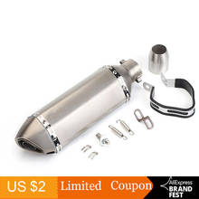 Universal Motorcycle Exhaust muffler pipe ATV dirt bike scooter Slip On For CBR250 FZ8 CBR GSXR CB400 CB600 2024 - buy cheap