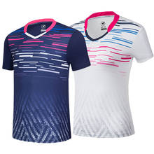 Новые рубашки для бадминтона с коротким рукавом для мужчин/женщин, спортивные футболки для настольного тенниса, быстросохнущие футболки для бега, футболки для фитнеса, тренажерного зала, тенниса 2024 - купить недорого