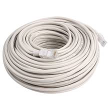 Розничная продажа RJ45 Ethernet Cat5 сетевой кабель LAN патч свинец 20 м серый белый 2024 - купить недорого