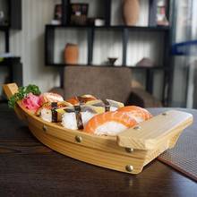 Estilo japonês navio em forma de madeira sushi sashimi bandeja durável criativo prato cozinha talheres decoração ornamento 2024 - compre barato
