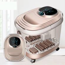Massageador de pés para banho, máquina elétrica com bolhas de aquecimento e temperatura profunda para os pés, para massagem 2024 - compre barato