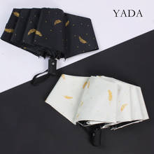 YADA INS Fashion Feather Folding Automatic Umbrella For Women Girl UV Rainproof Umbrella Parasol Rain Sun Umbrellas YD200158 2024 - buy cheap