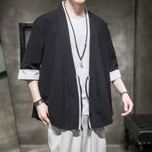 Roupa tradicional chinesa para homem oriental masculino bombardeiro jaqueta kung fu wushu roupas de linho chinês camisas homens kk001 2024 - compre barato