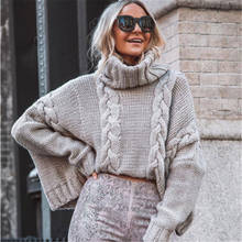 Women Sweater 2019 Winter Casual High Street Knit Long Sleeve Tops Female Fashion Loose Pullovers Solid Knitted Jumpers Sweater 2024 - buy cheap