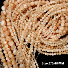 23/4/6MM Natural Mother of Pearl Shell Beads Charms Round Natural Stone Beads For Jewelry Making Bracelet Necklace DIY Wholesale 2024 - buy cheap