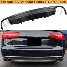 Carbon Fiber Car Rear Bumper Diffuser Lip for Audi A6 Standard Sedan 4 Door 2013-2015 Non Sline S6 Rear Diffuser Lip Spoiler 2024 - buy cheap