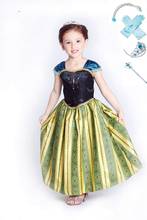 Fantasia infantil de frozen, vestido de princesa anna para cosplay, coroa, trança, rainha da neve, aniversário, festa de natal 2024 - compre barato
