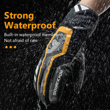 ROCKBROS-guantes de ciclismo ultraligeros para hombre, resistentes al viento y al agua, con pantalla táctil de TPU, para bicicleta eléctrica 2024 - compra barato