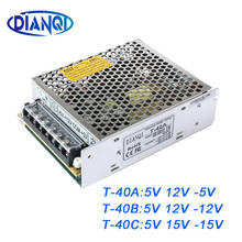 1Pc DIANQI 12V Triple output Switching power supply 40w 5V , 15V ,-15V  power suply T-40 24V  ac dc converter good quality 2024 - buy cheap