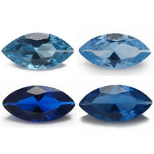 Размер 3x3 ~ 10x10 мм Форма маркиза синтетический шпинель синий камень драгоценные камни для ювелирных изделий 113 #106 #109 #120 # 2024 - купить недорого