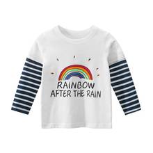 Camisa de botão para meninas e crianças, camisa de manga comprida e com letras costuradas para primavera e outono 2024 - compre barato