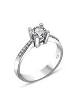 Certified Swarovski Cubic Zirconia Solitaire 925 Sterling Silver Ring 2024 - buy cheap