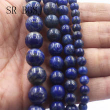 Free Shipping 6mm 8mm10mm 12mm Lapis Lazui Gems Natural Round Stone Beads Wholesale Lots Bulk DIY Beads Strand 15" 2024 - buy cheap