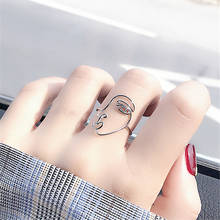 Anillo Punk Vintage con cara humana para mujer, joyería Bohemia con dijes para hombres y mujeres, anillo de nudillos antiguos, regalo de fiesta a la moda 2024 - compra barato