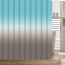 Cortina de ducha impermeable para baño, visillo de ducha impermeable con estampado Digital, antimoho, color azul y gris 2024 - compra barato
