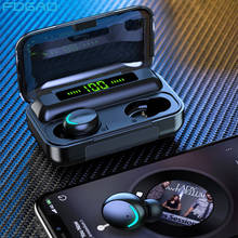 TWS Bluetooth 5,0 наушники беспроводные наушники водонепроницаемые 9D Hi-Fi стерео спортивные гарнитуры Handsfree с микрофоном 2000 мАч зарядная коробка 2024 - купить недорого