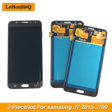 Pantalla LCD táctil para móvil, montaje de digitalizador para Samsung Galaxy J7 2015, J700, J700, J700F, J700H, 3 unids/lote 2024 - compra barato