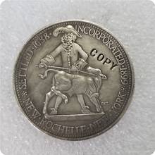 США 1938, новая Рошель, серебряная Commem, половина детской юбилейной монеты-копия монеты КОПИЯ доллара 2024 - купить недорого