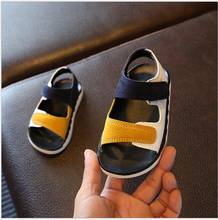 Детские сандалии 2020, детская обувь высокого качества, летние пляжные спортивные мягкие кожаные сандалии в стиле пэчворк для маленьких мальчиков и девочек, обувь, кроссовки 2024 - купить недорого
