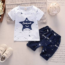 Baby boy clothes 0-4 years old summer cotton short-sleeved shorts suit children's casual cartoon star print baby boy 2-piece set 2024 - buy cheap