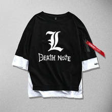 Camiseta cosplay anime death note, camiseta algodão yagami fita leve unissex 2024 - compre barato