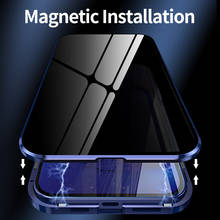 Роскошный чехол с полным корпусом для iPhone 12 Pro Max, чехол с магнитной защитой от подглядывания, стеклянный чехол для iPhone 12 Mini 12 Pro 12 Max 2024 - купить недорого