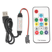 WS2812B WS2812 LED Controller Dimmer 5V RF Wireless Remote Control 3Pin Jack USB Output For WS2812 WS2812B Driver RGB LED Strip 2024 - buy cheap