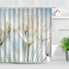 Dandelion flores abstrato arte fundo cortina de chuveiro conjunto moderno cenário rural tecido decoração do banheiro cortinas banho à prova dwaterproof água 2024 - compre barato