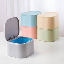 Ins mini lixeira estilo nórdico, cesto de lixo colorido, design simples, para cozinha, sala de estar, banheiro 2024 - compre barato