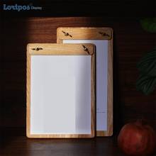 Elm Cafe Menu Stand Western Restaurant Bill Folder Wooden Menu Holder Order List Clip Wood Wax Oil Brass Solid File Folder Board 2024 - buy cheap