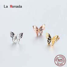 La Monada Butterfly Minimalist Sterling Silver Stud Earrings Women Fine In 925 Silver Jewelry Woman Earrings Stud Silver 925 2024 - buy cheap