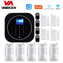 Vnbken-sistema de alarme residencial, controle inteligente, sem fio, wi-fi, teclado sensível ao toque, 433mhz 2024 - compre barato